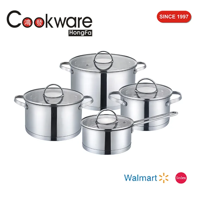 8pcs Stainless Steel Cookware Set