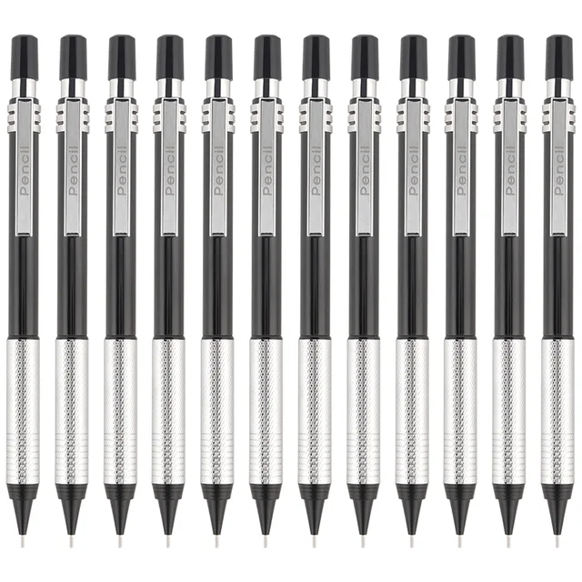 ZD121 metal mechanical pencil with eraser HB 0.5mm student exam and art painting use
