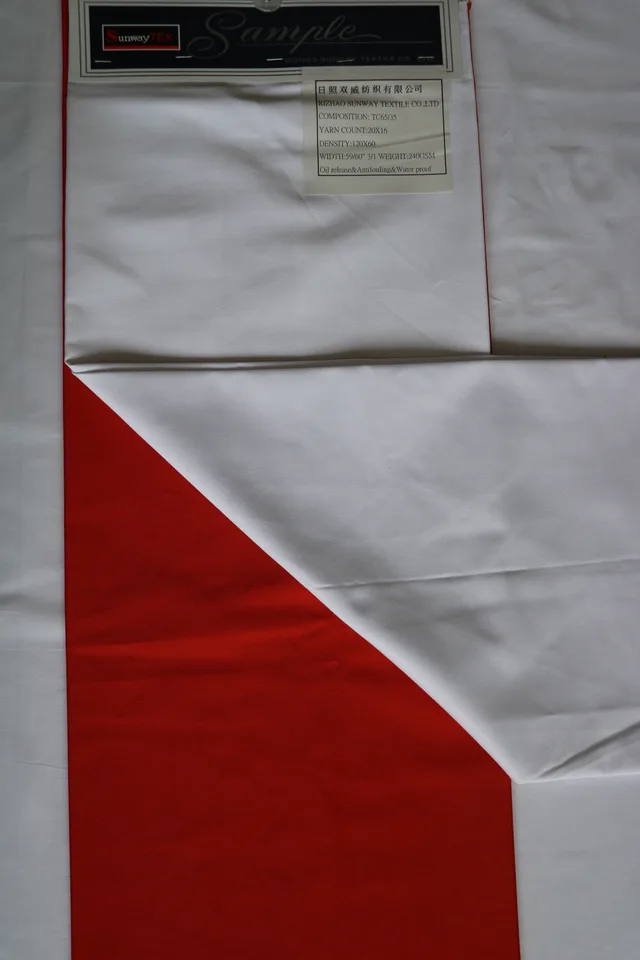 T/C 65/35 240GSM TWILL Oil Release&Antifouling&WR