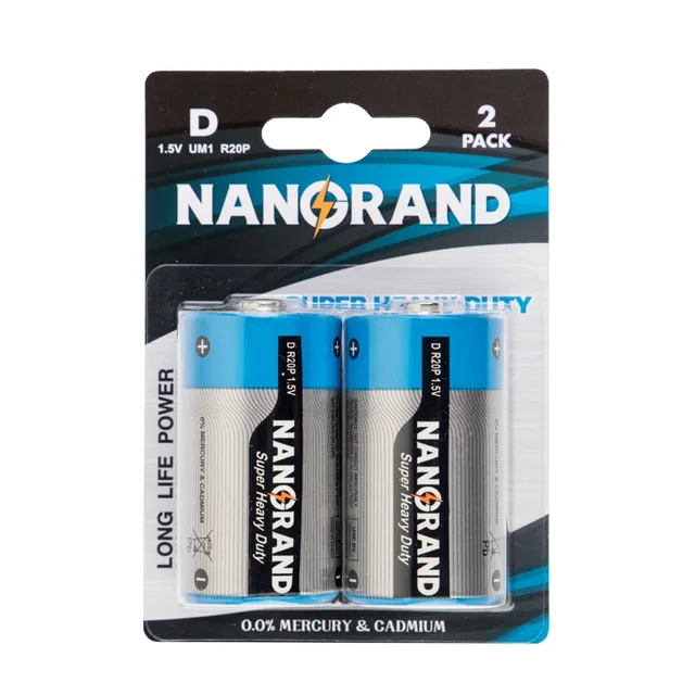Carbon zinc D battery