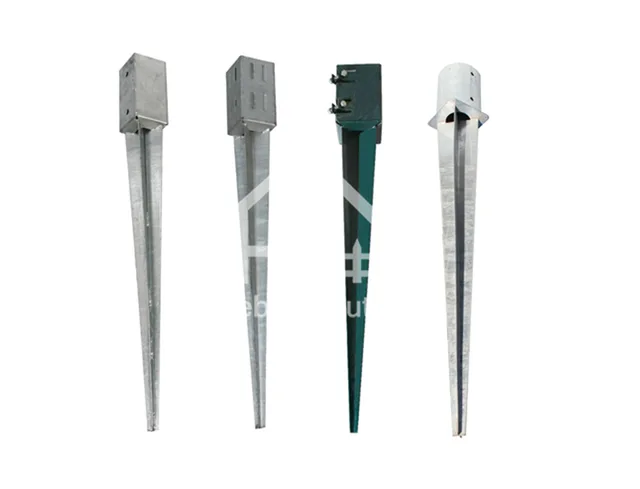 Galvanzied fence pole anchor, metal drive -in post support spike