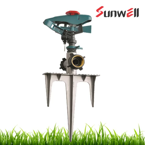 Plastic Impulse Sprinkler With Metal Step Spike