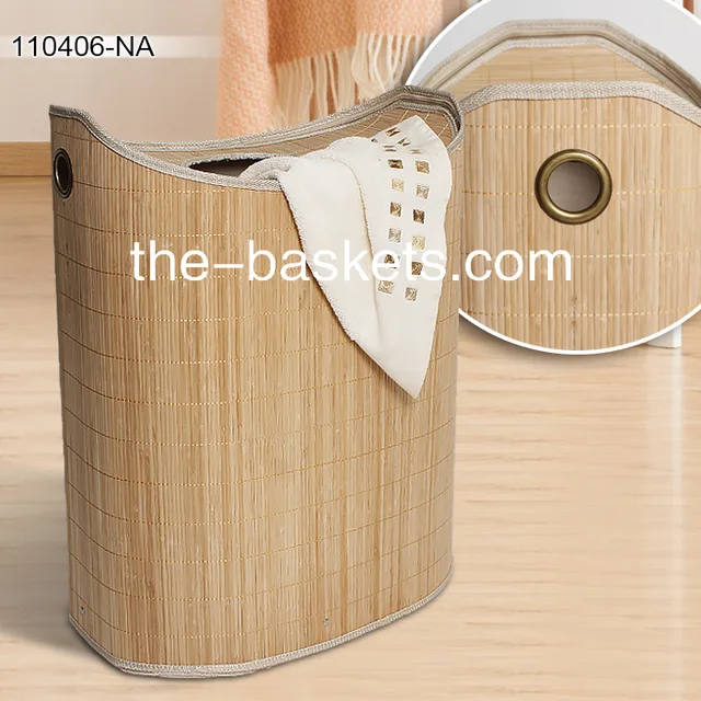 0-Bamboo laundry basket