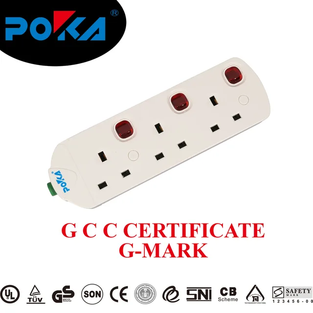 13A UK Extension Socket with G mark certificate POKA brand UK903S
