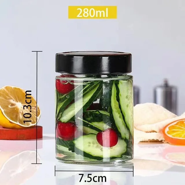 Round honey jar pickles jar with lids