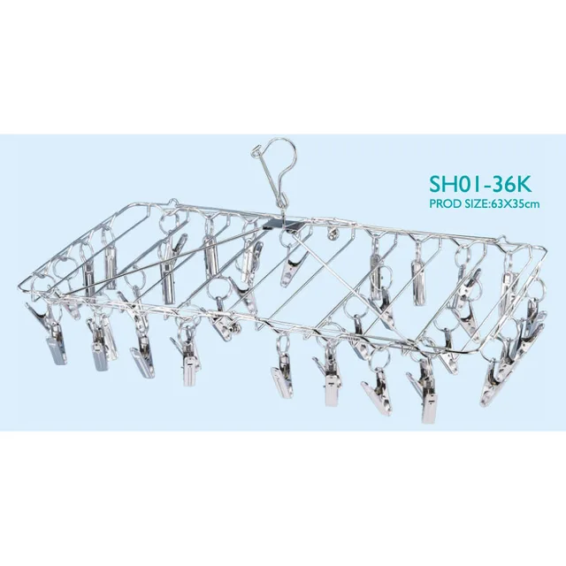 Stainless steel hanger with 36 pegs