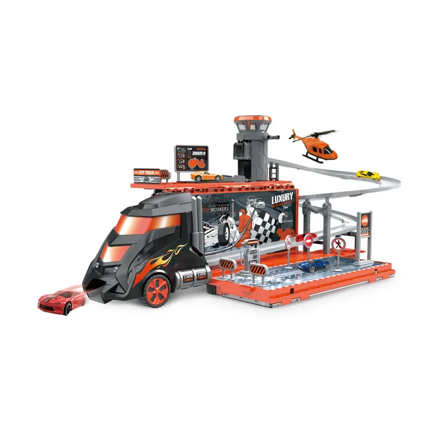 Big transform trailer track truck