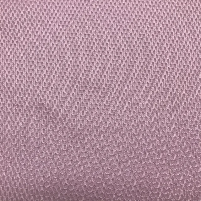 100% Polyester Pink & diamond type of Sandwich Mesh Fabric