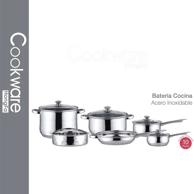 10pcs Ss Cookware Set