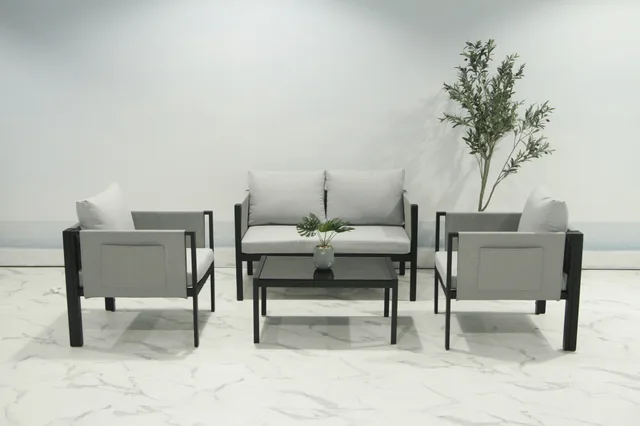 Aluminum KD sofa 4 pcs set