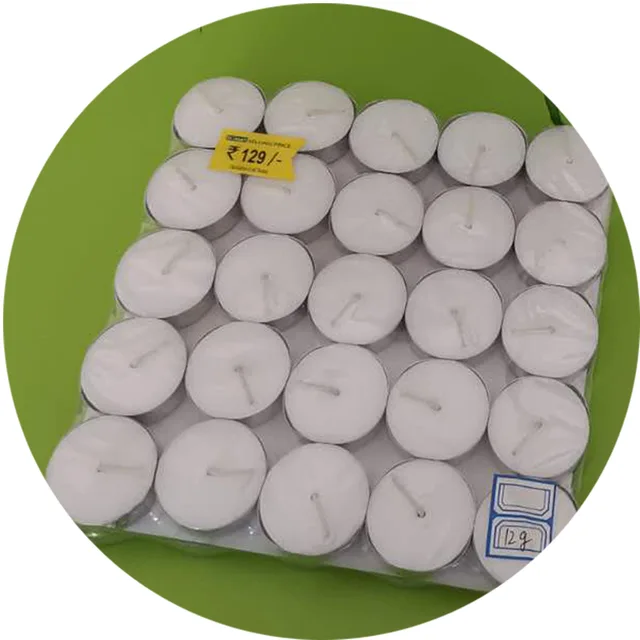 10G white tealight candle 50pcs