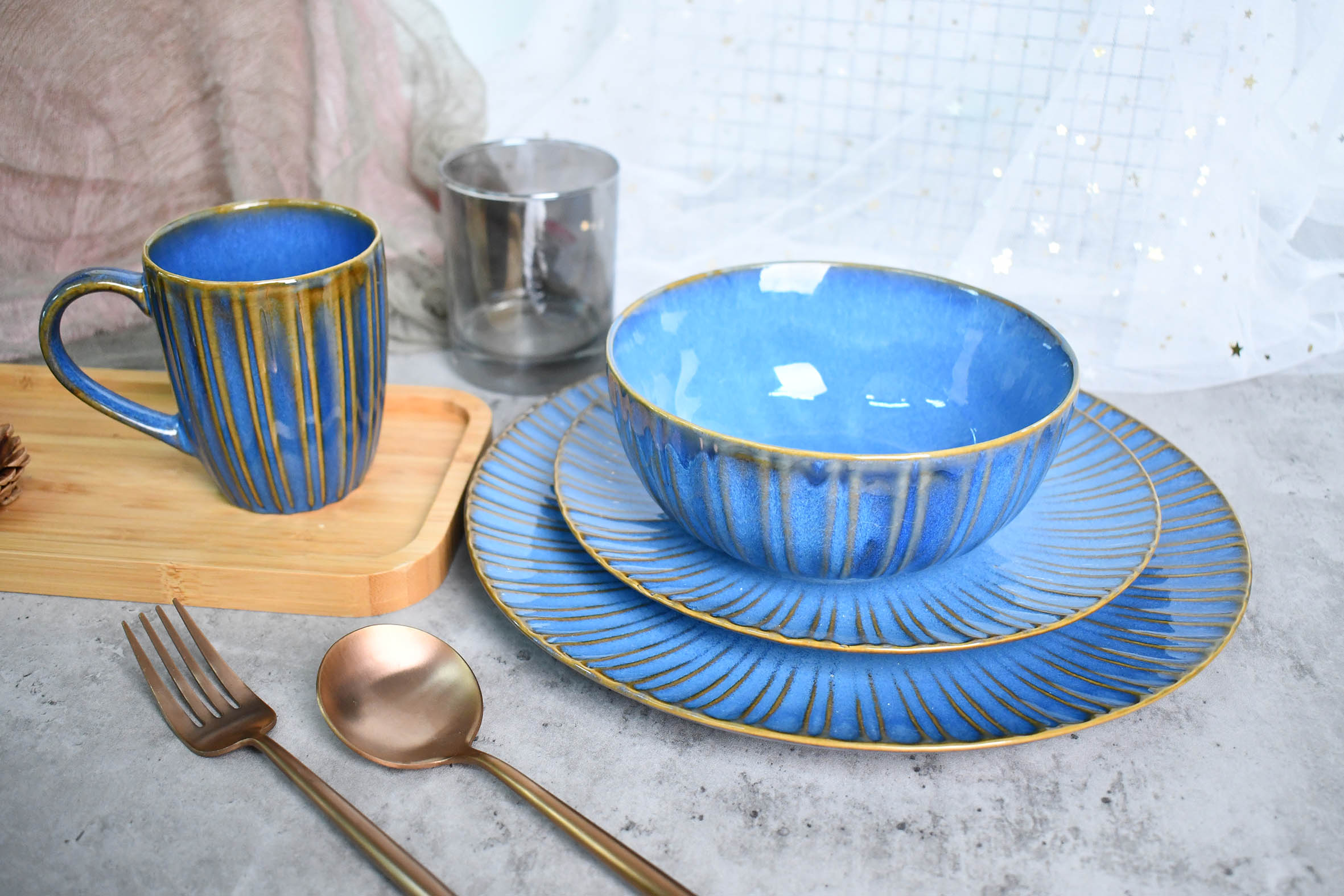Blue Color Dinnerware Sets