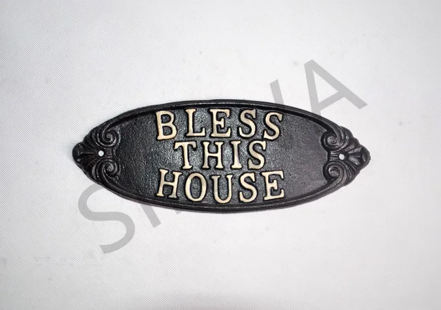Oval sign-bless this house