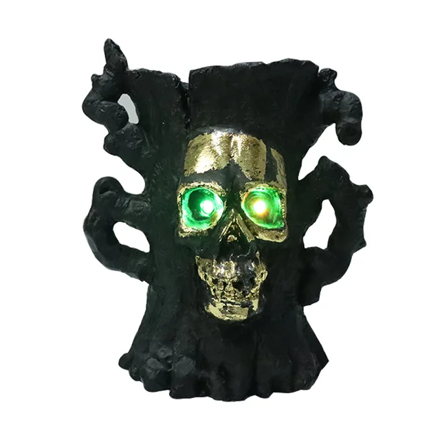 Resin Ghost with light halloween decorations costume Holiday home garden decoration resin crafts figurein
