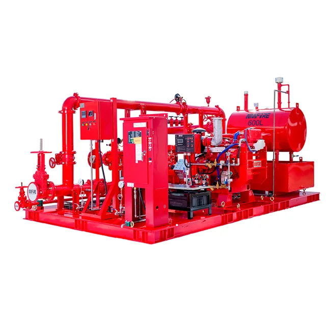 Skid mounted fire pump