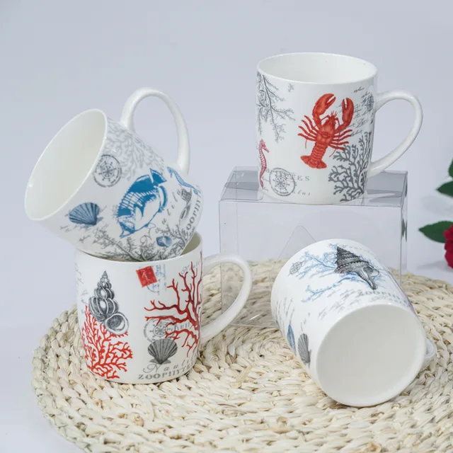 14oz ceramic mug procelain mug decal mug