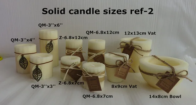 Rustic candle all sizes