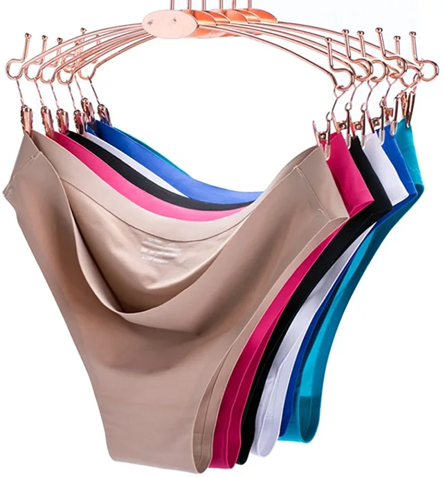 Women's Invisible Seamless Bikini Underwear Half Back Coverage Panties