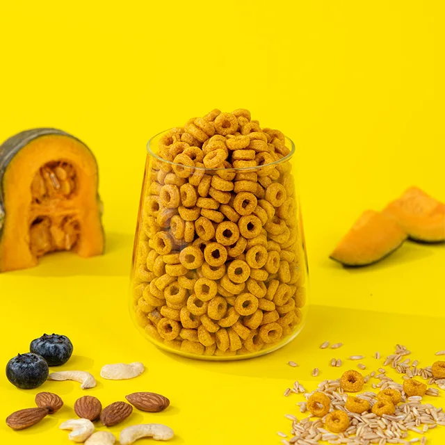 Healthy Breakfast Cereal Mixed Colorful Types of Pumpkin Cheerios