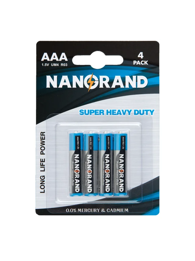 Carbon zinc AAA battery