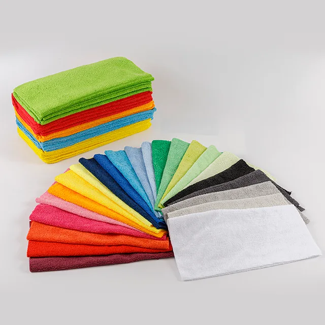 Microfiber ultrasonic cutting car cleaning cloth auto cleaning towel all-purpose cleaning towel