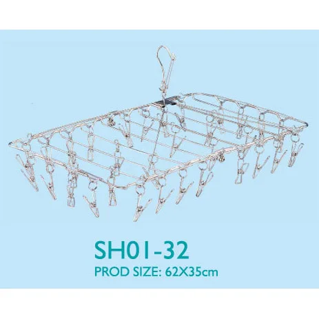 Stainless steel hanger with 32pegs