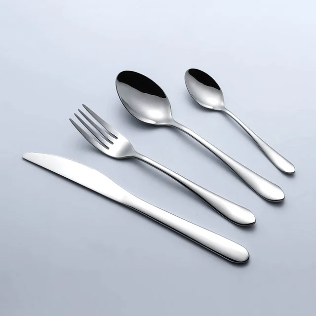 Sheet maetial stainless steel cutlery flatware set spoon fork knife