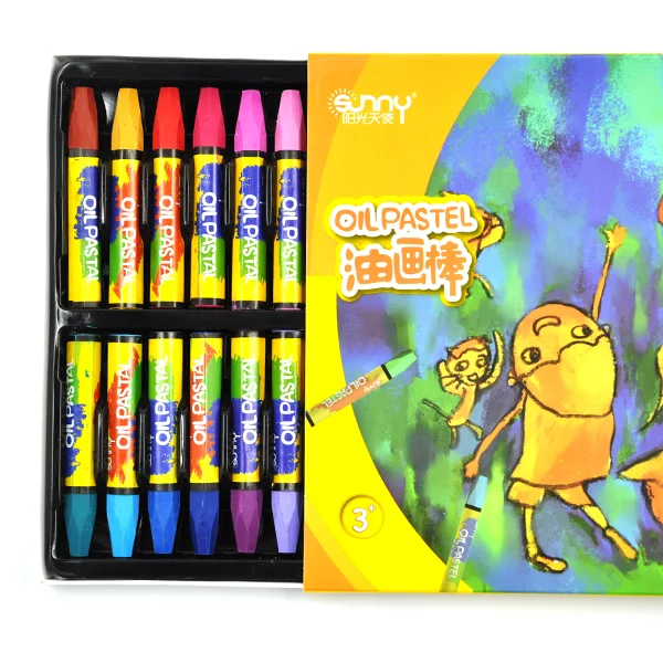 Hexagonal shape OEM oil pastel silky oil carton for kids canvas effect with low price