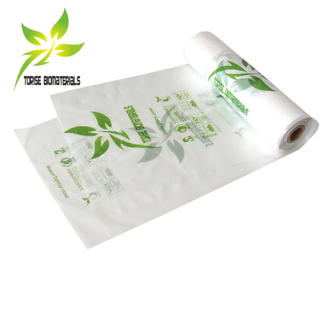 Compostable Biodegradable fresh-keeping bag, Food bag, fruit bag, vegetable bag, fruit and vegetable bag, roll bag, point break bag