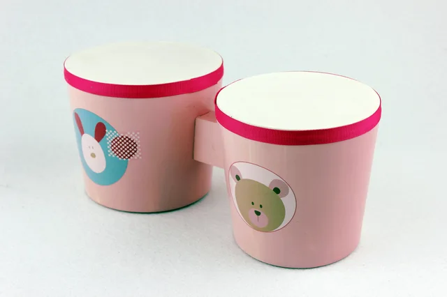 Wooden bongo drum set