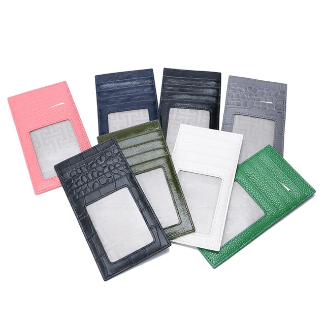 0000000001 small leather card case promotion factory classic eco leather handbag&wallet SLG 2020 2021 new design fashion fabric color business leisure