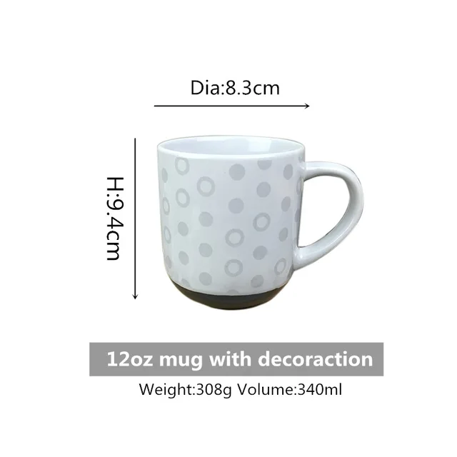 12oz ceramic coffee mug