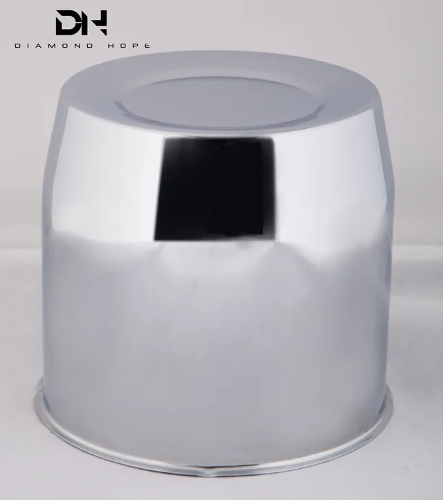 Push-thru closed chrome center cap fit for 6.5 bolt circle