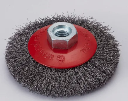 Crimped wire bevel brush