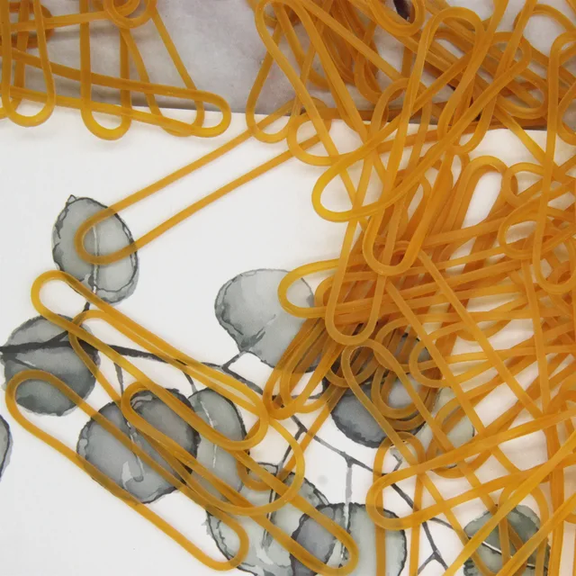 Clear yellow color rubber bands,#38 Flat shape rubber bands,Office suppies rubber bands,Elastic,Rubber bands