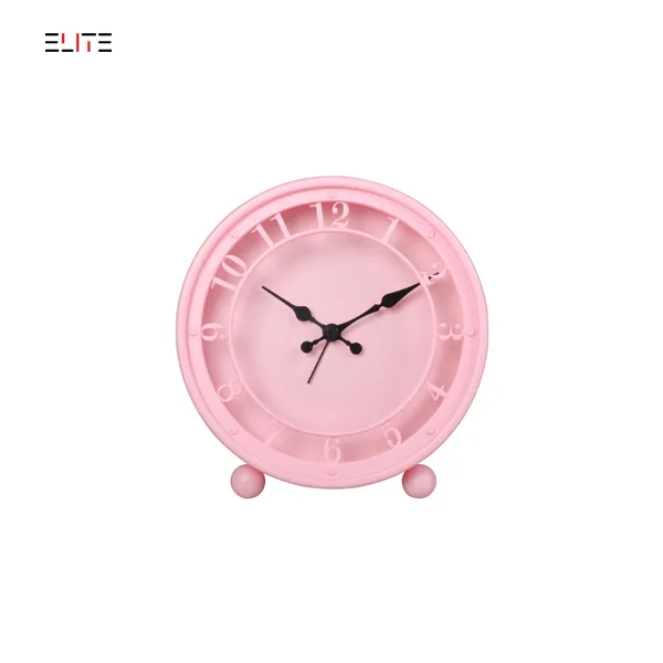 Scandinavian style alarm clock with plastic case and floating dial