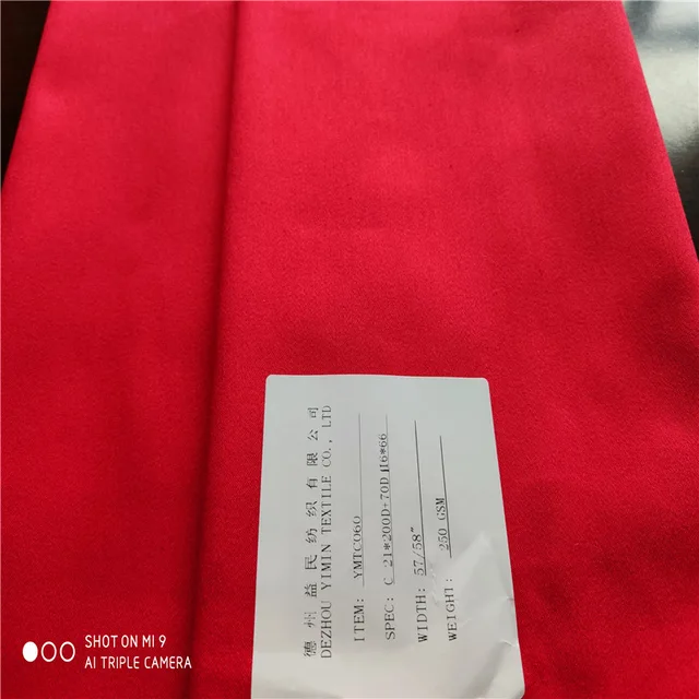 Polyester/cotton spandex fabric