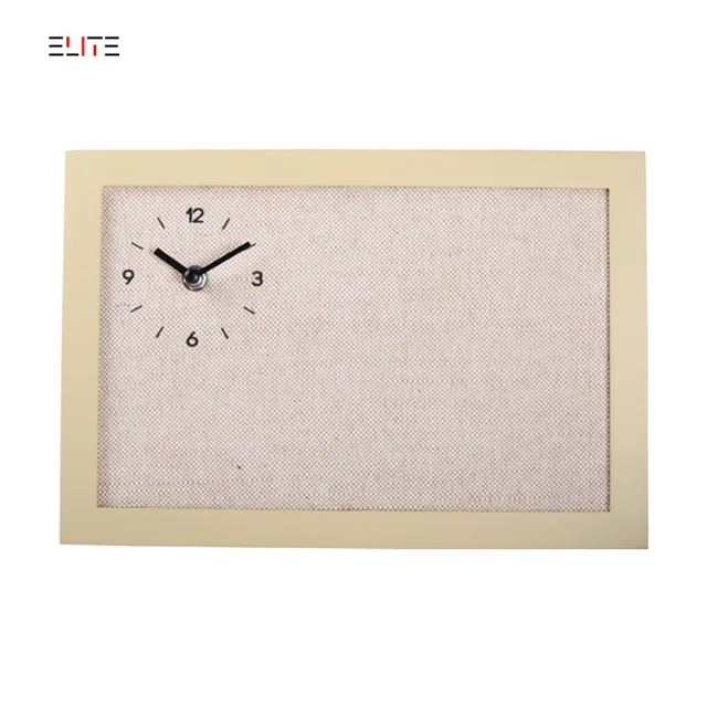 MDF wall/table clock with cloth dial