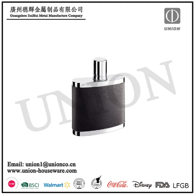Hip flask PU with pattern on middle hip flask 6oz hip flask Flask 6oz
