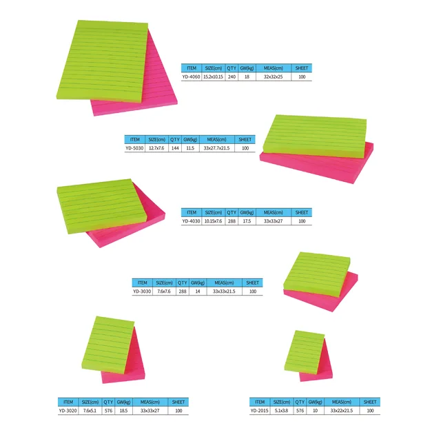 Sticky note with line