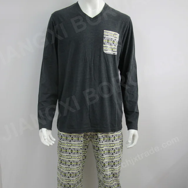 Mens Cvc Jersey Pajama Set With Print