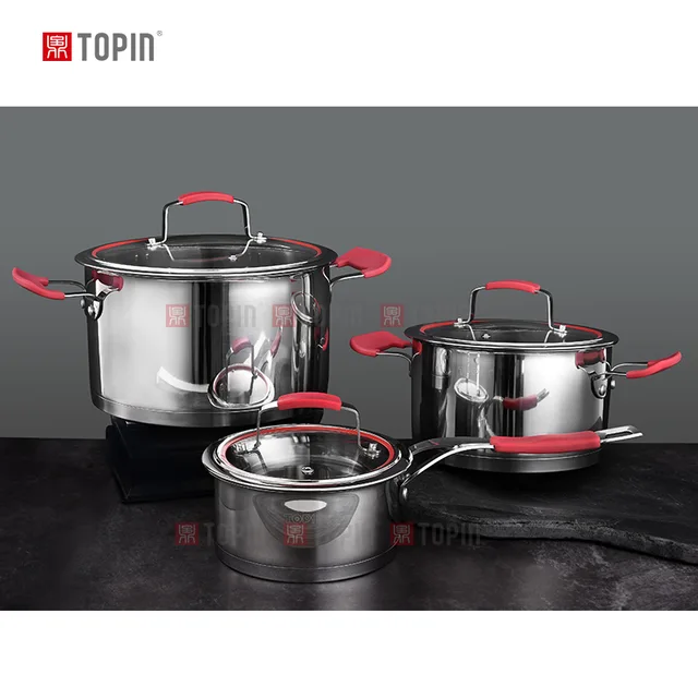 Topin stainless steel 6pcs cookware set