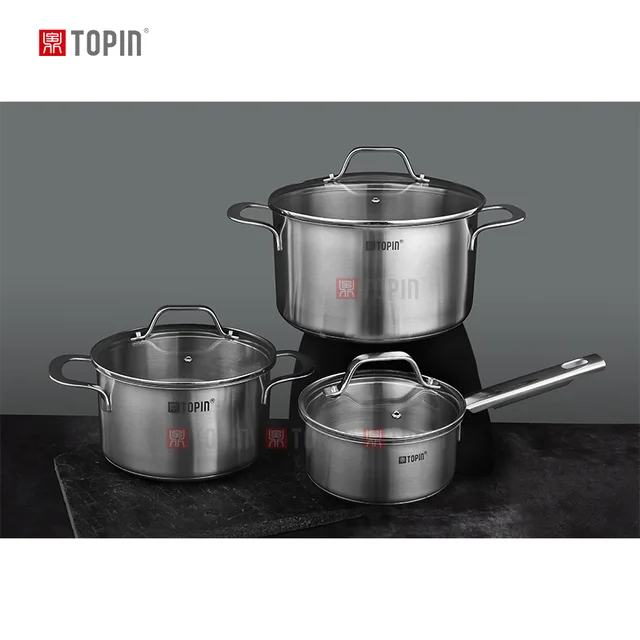 Topin stainless steel 6pcs cookware set