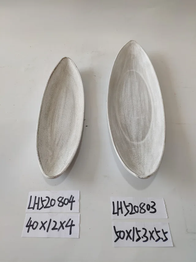 European set of two sets of three indoor decorative snack fruit plate