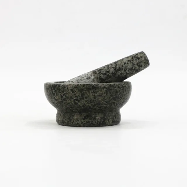 Custom made natural granite mortar 11cm small 4.3 inch seasoning grinder