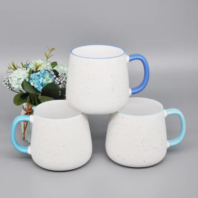 17oz Blue sesame glaze matt double open mould ball cup