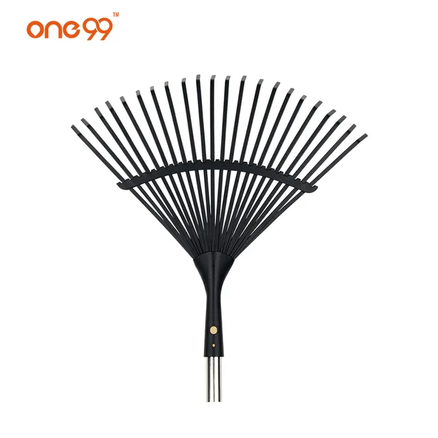 Black fan lawn 22t hand garden leaf rakes collection rake