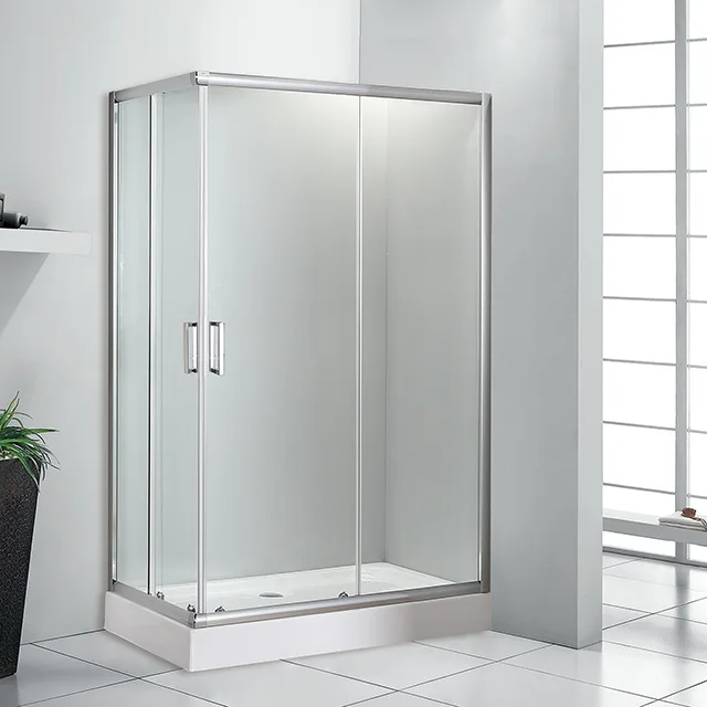 Corner shower enclosure