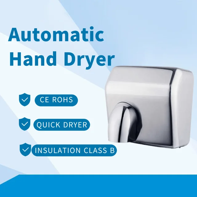 Automatic/manual stainless steel hand dryer