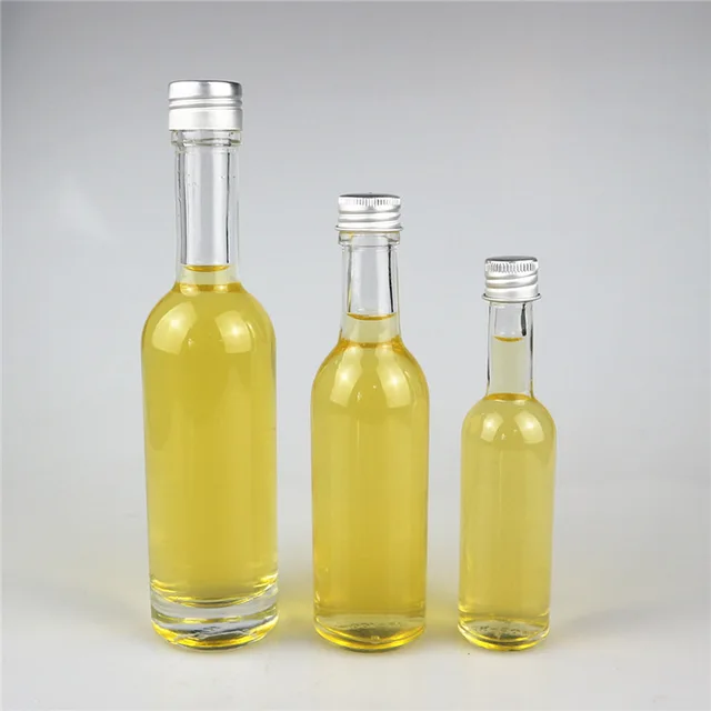 100ml clear small glass bottle for wine with screw cap